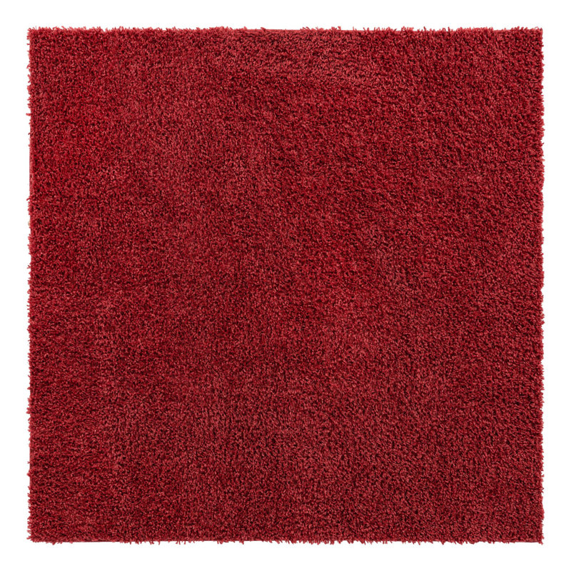 Wemoorland Red Area Rug, Square 7'1"