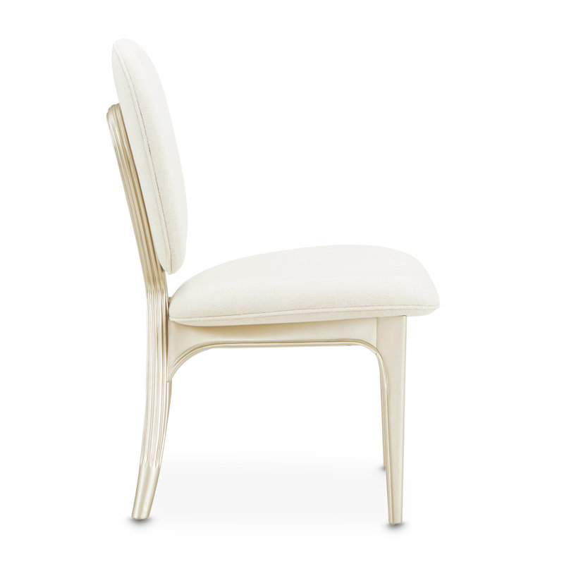 Camellia Field Caramel Upholstered Stool