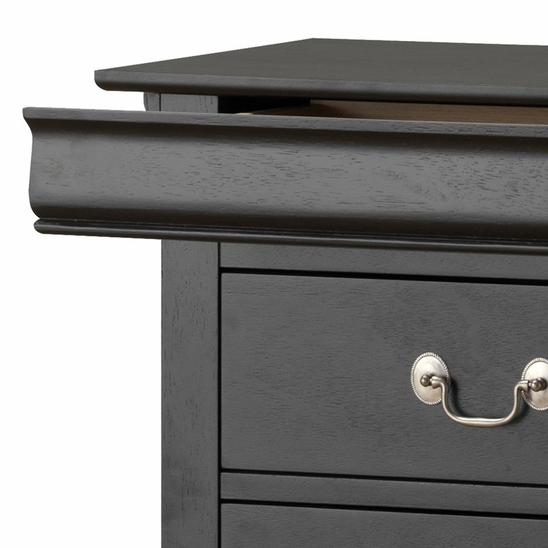 Commode élégante en lingerie traditionnelle, Black