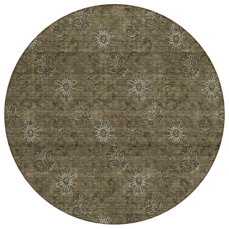 Tapis beige rond 8 po