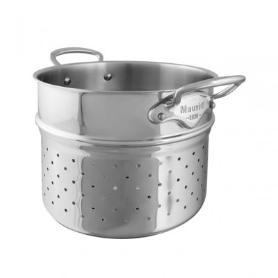 Mauviel 1830 M'cook 5-Ply Pasta Insert With Cast Stainless Steel Handle