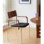 Petit tabouret rétro en bois massif