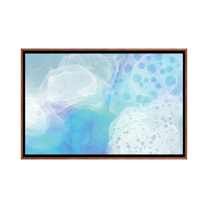 Alcohol Ink XII by Melanie Viola - Painting on Canvas, 66.04 cm H x 45.72 cm W, Brown Framed