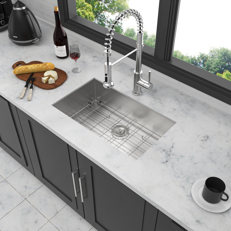 30 Inch Undermount Sink - 30"X18"X9" Undermount Stainless Steel Kitchen Sink 16 Gauge 9 Inch Deep Single Bowl Kitchen Sink Basin