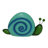 7"H Polyresin Swirl Snail Statuary Décor for Garden, Patio & Lawn