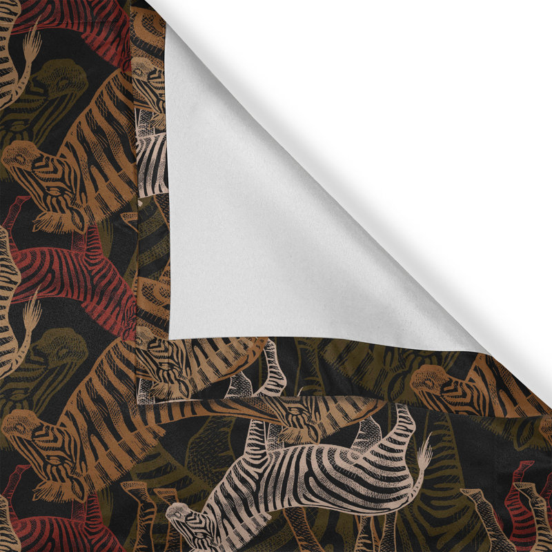 Chelssie Polyester Semi Sheer Curtain Pair
