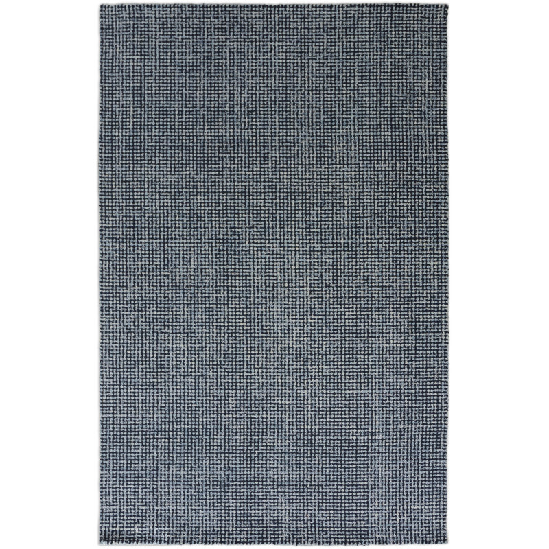 Tapis 100% laine touffeté à la main, Navy/Light Blue, 3' x 5'