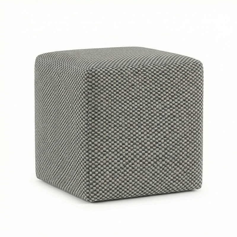 Berlin Gardens Lilly Hive 16" Square Pouf, Gray