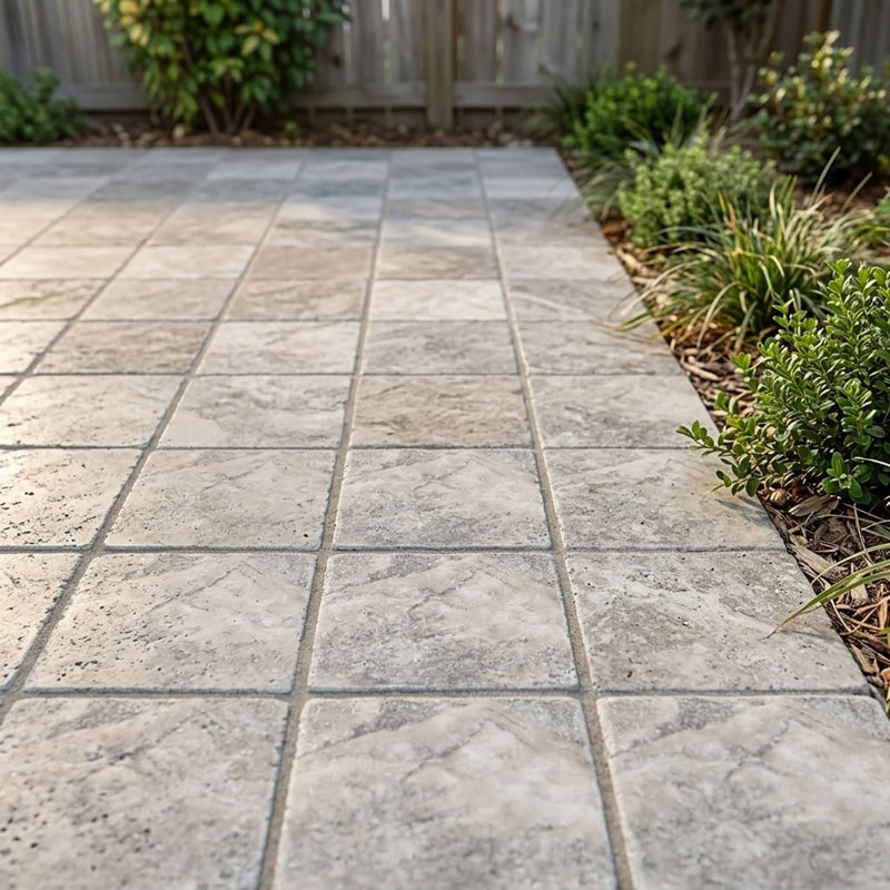 Silver Tumbled 4x4 Travertine Tile, Gray