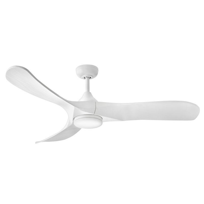 SWELL FLUSH ILLUMINATED 56" Integrated LED Smart Fan with HIRO Remote, White