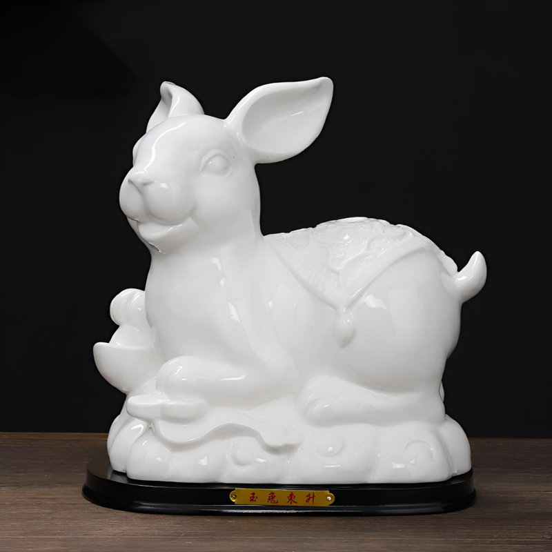 Délicat lapin en céramique - Décoration de maison et de bureau charmante