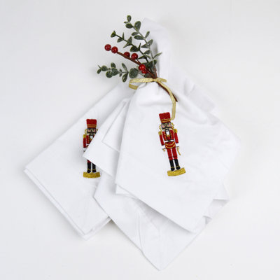 Nutcracker Embroidered Dinner Napkin