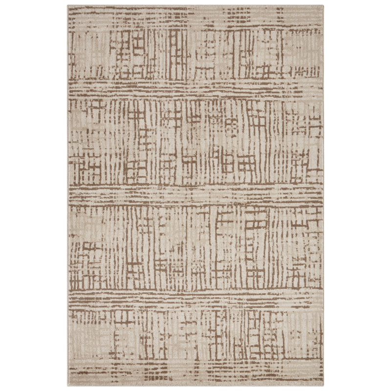 Hanse Home "Sole" rug, hard -wearing flat -woven rug. Modern design, cream brown for bedrooms, dining rooms, living rooms, children's rooms, hallways and kitchens