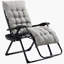 Fauteuil inclinable pliant sans gravité avec revêtement et plateau latéral-1145152835