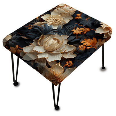 Peones Floral Elegance Whispers - Repose-pieds rectangulaire floral