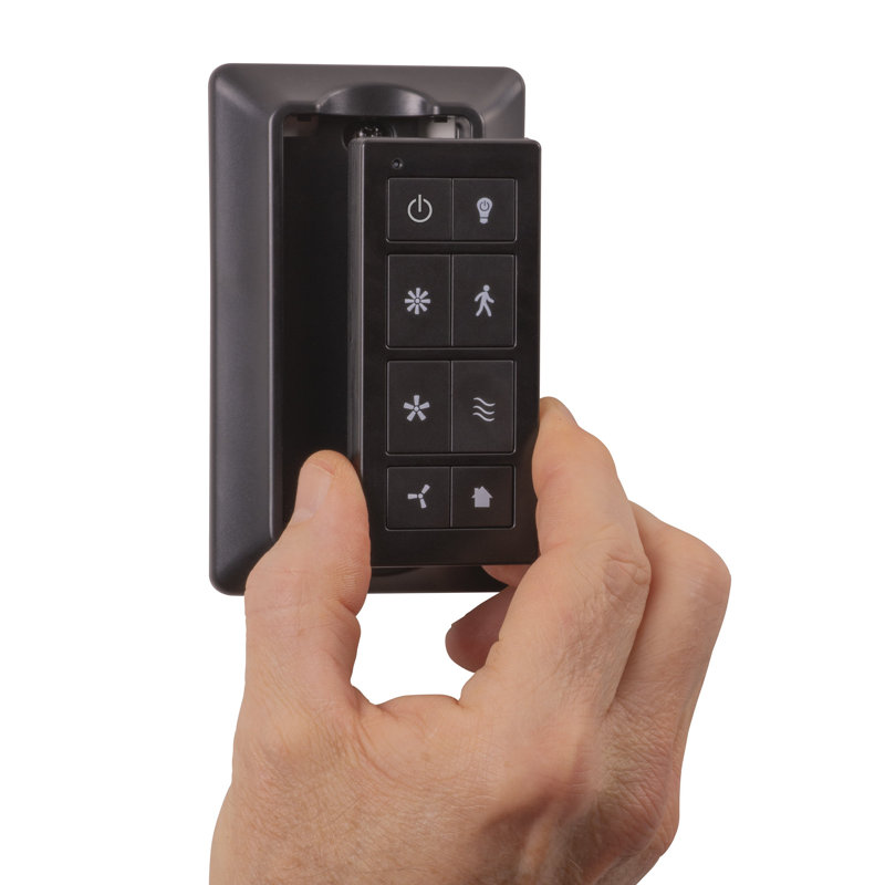 Dilkon Universal Ceiling Fan Remote and Wall Control, Black