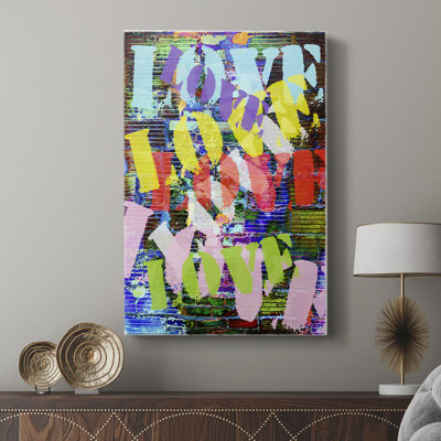 Graffiti Love I -Custom Wrapped Gallery Cavas