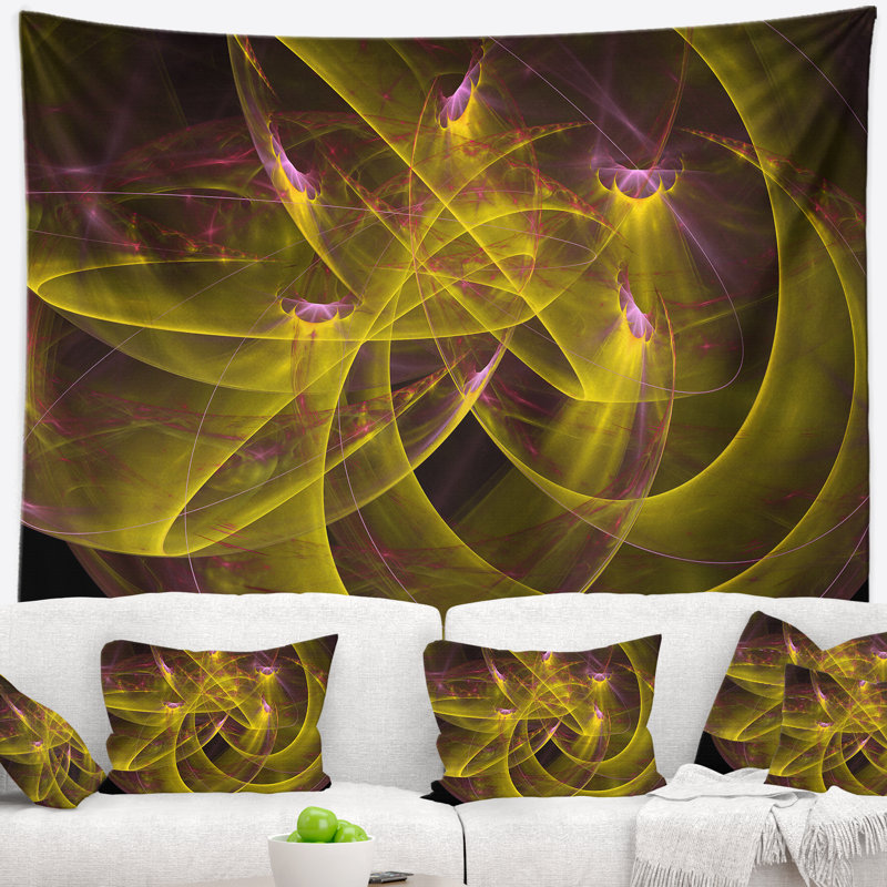 Abstract Polyester Tapestry, 32" H x 39" W