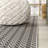 Chevron Modern Concentric Squares Black/Light Gray Indoor/Outdoor Rug-69807259