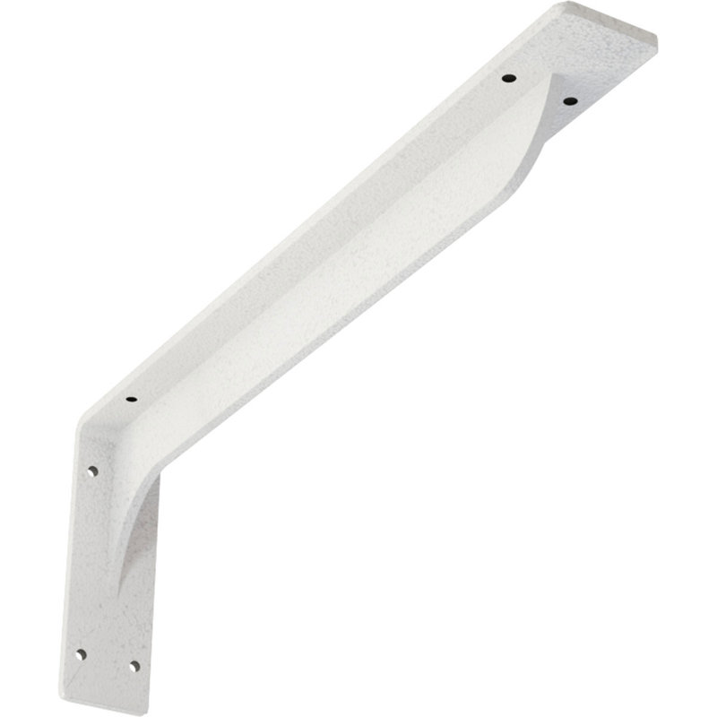 Support en acier Embrey, H 6,5 po x l 2 po x P 18 po, Blanc martelé