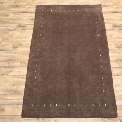 Tapis de zone en laine 8 pi 8 po x 9 pi 8 po à la main one-of-kind-noué la 2010 gabbeh Nathanson