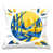 Jaune vif et bleu profond