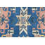Tapis turc, tapis neutres, tapis 4,6 x 6,2 pi, tapis rétro, tapis géométrique rose