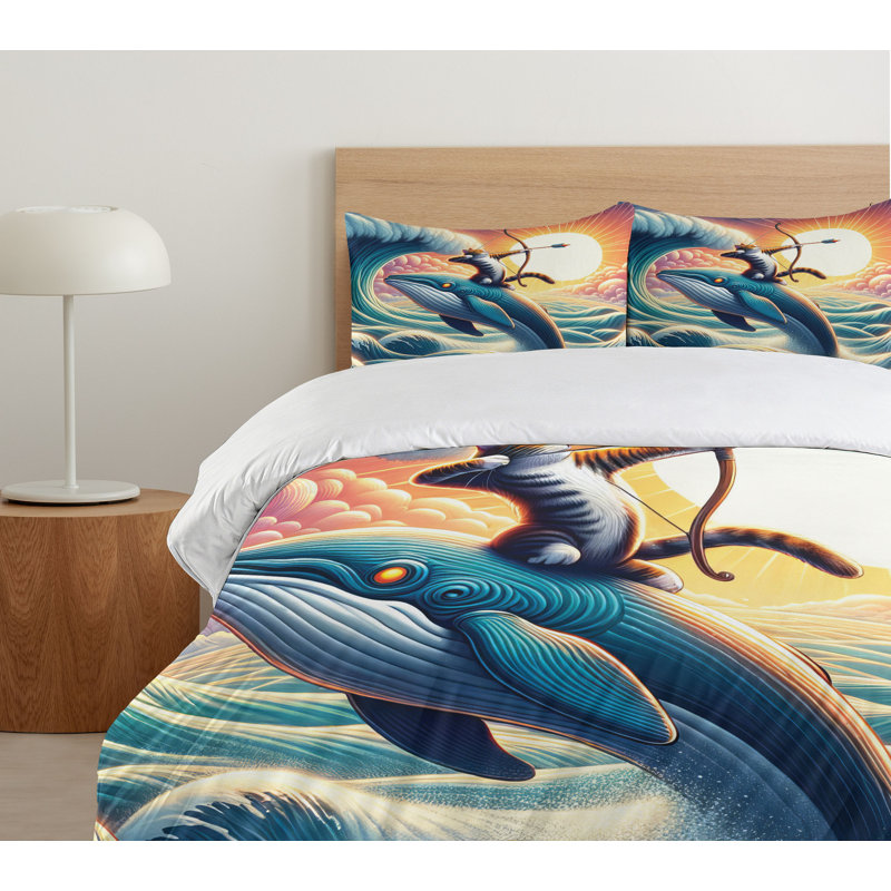 Nautical Duvet Cover, King Duvet Cover + 2 Standard Shams