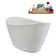 71" Streamline Soaking Glossy White Freestanding Tub and Tray With Internal Drain