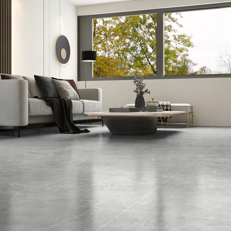 Ensemble de 12 tuiles de plancher en vinyle de luxe Art3d 24 po x 12 po à emboîtement en vinyle SPC, Gris