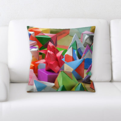 Geometric Microsuede Throw Pillow