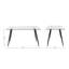 Avon Glass Top Metal Base Dining Table