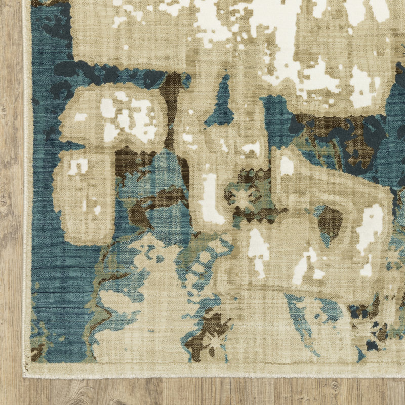 Abstract Indoor Rug, Rectangle 3'3" x 5'