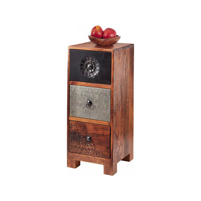 Adya 3 Drawer 30cm W Solid Wood