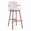 Ensemble de 2 chaises de salle à manger, tabouret de bar rembourré avec structure en métal,