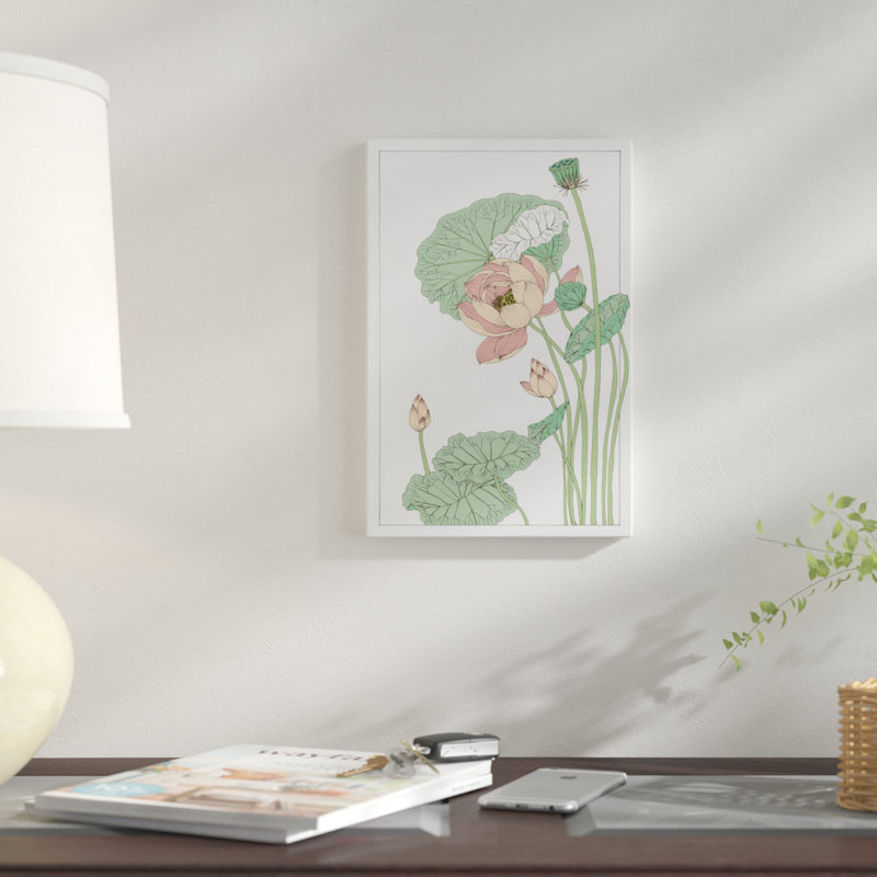 «Botanical Gloriosa Lotus II» par Melissa Wang, reproduction sur toile tendue sur châssis, H 12 po x l 8 po x P 0,75 po