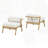 Outdoor Patio Iron Club Chair Set Of 2