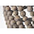 3-Light Slate Wood Beads Bowl Chandelier