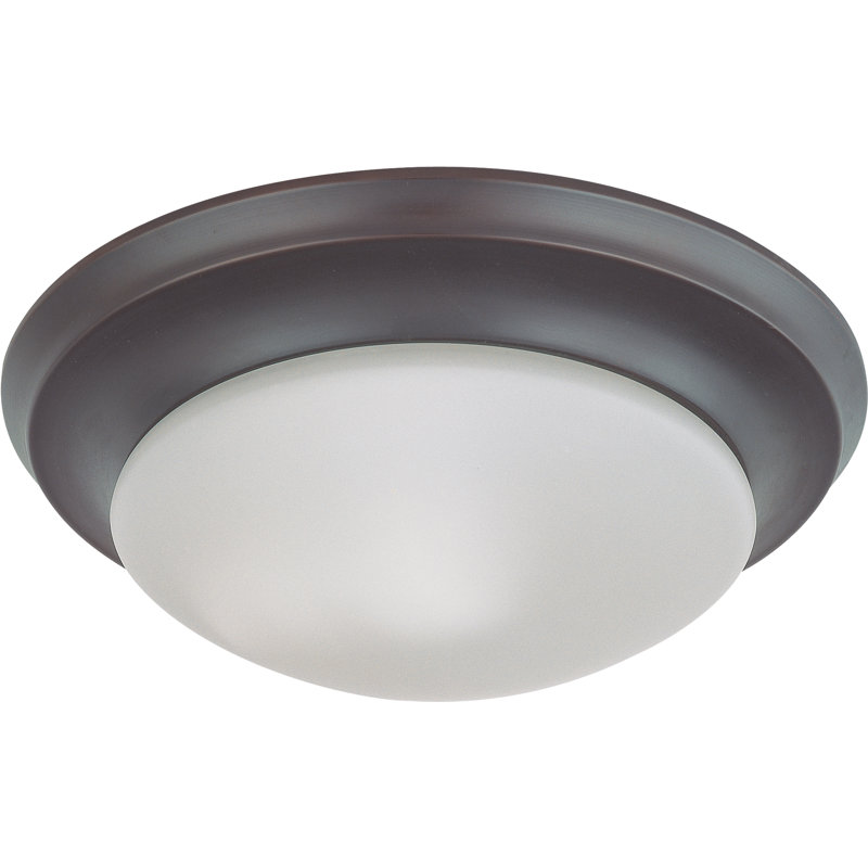 Bridgehampton Glass LED Flush Mount, Mahogany Bronze