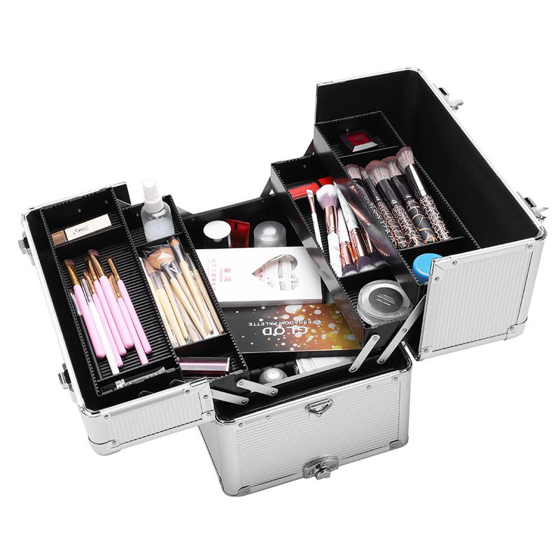 Cristobal Plastic Makeup Organizer, Silver