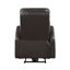 Fauteuil inclinable électrique 1 pièce brun en similicuir rembourré moderne