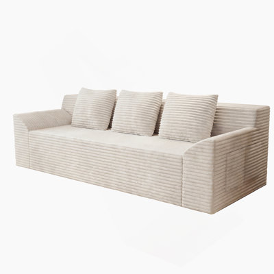 71-Inch Corduroy Loveseat Sofa With Deep Seat, Cloud-Like Dual-Layer Cushions, And Ergonomic High Back For Multi-Scene Comfort.