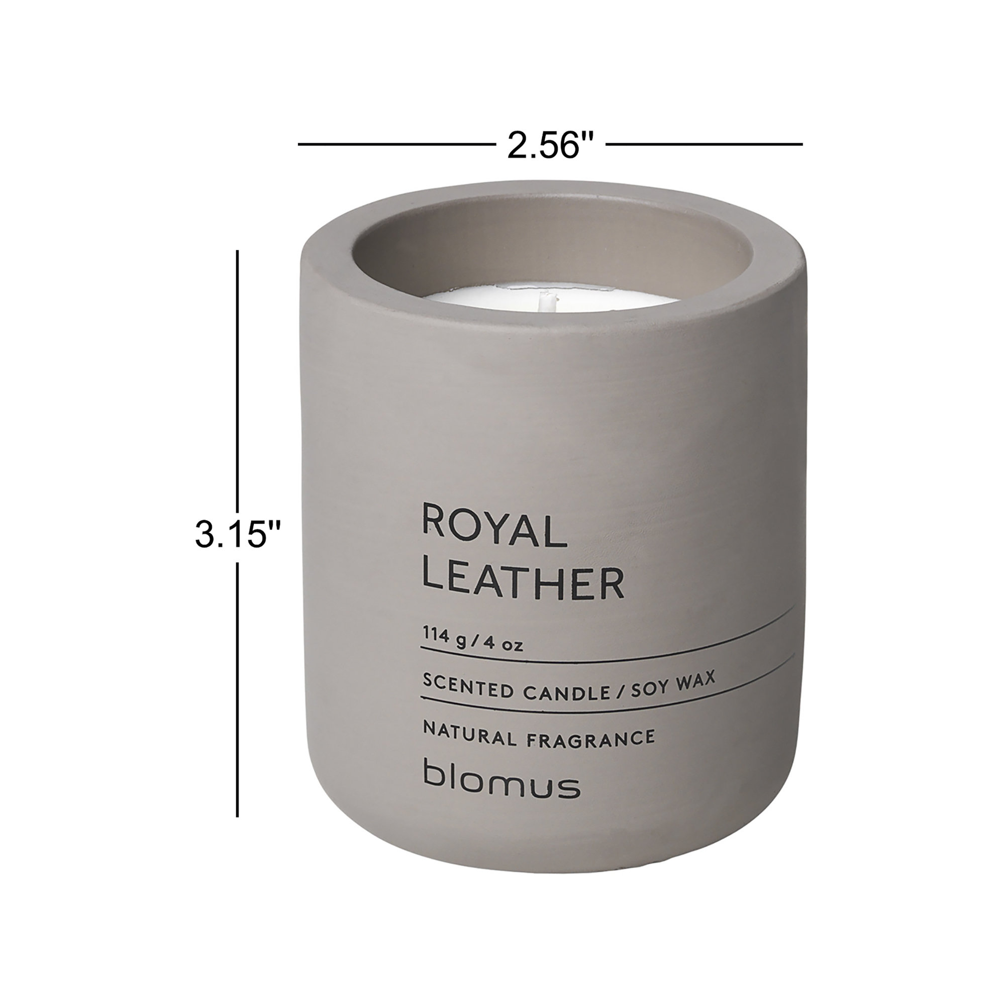 FRAGA Royal Leather Scented Jar Candle, Small