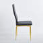 Ensemble de 4 chaises, couleur dorée, siège noir-1074360743-1074360761