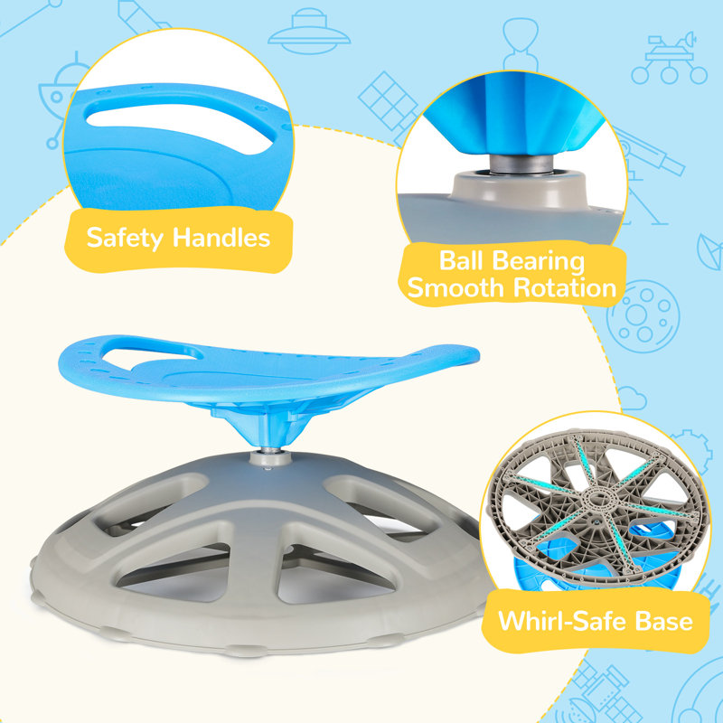 360° Sensory Swive, Chair for Kids, Vestibular Development & Motion Sickness Relief, Anti-Slip Stable Base, Sitting Kneeling Lying Modes(Blue)