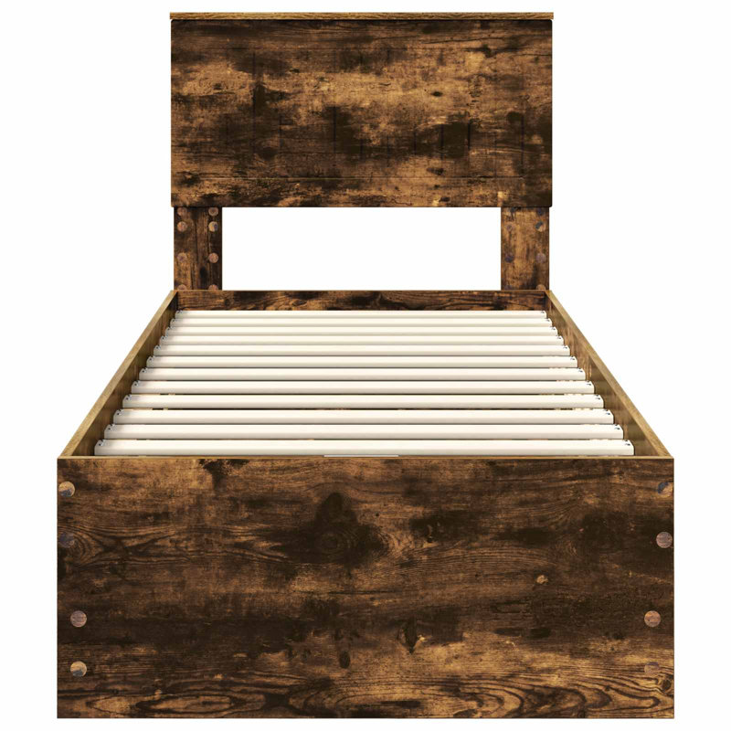 Bed, Smoked Oak, Small Single (2'6)
