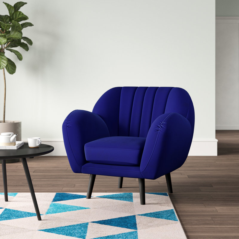 Cooper Upholstered Armchair, Dark blue