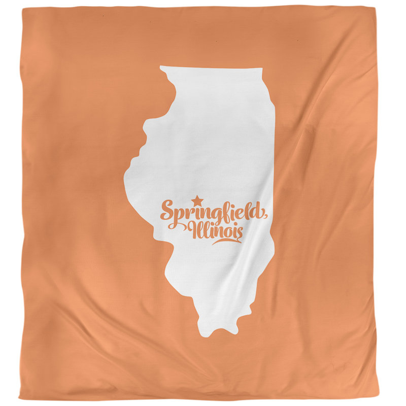 Housse de couette simple springfield illinois, Housse de couette simple TG, Orange, Microfibre
