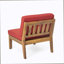 8 Seater Acacia Wood Sectional Sofa Set, Teak+red