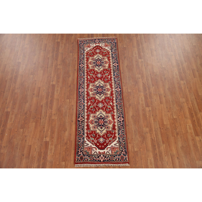 Tapis de couloir géométrique traditionnel 3 x 8